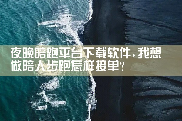 夜晚陪跑平台下载软件