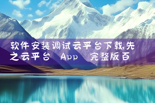 软件安装调试云平台下载
