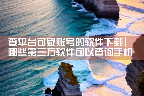 查平台可疑账号的软件下载